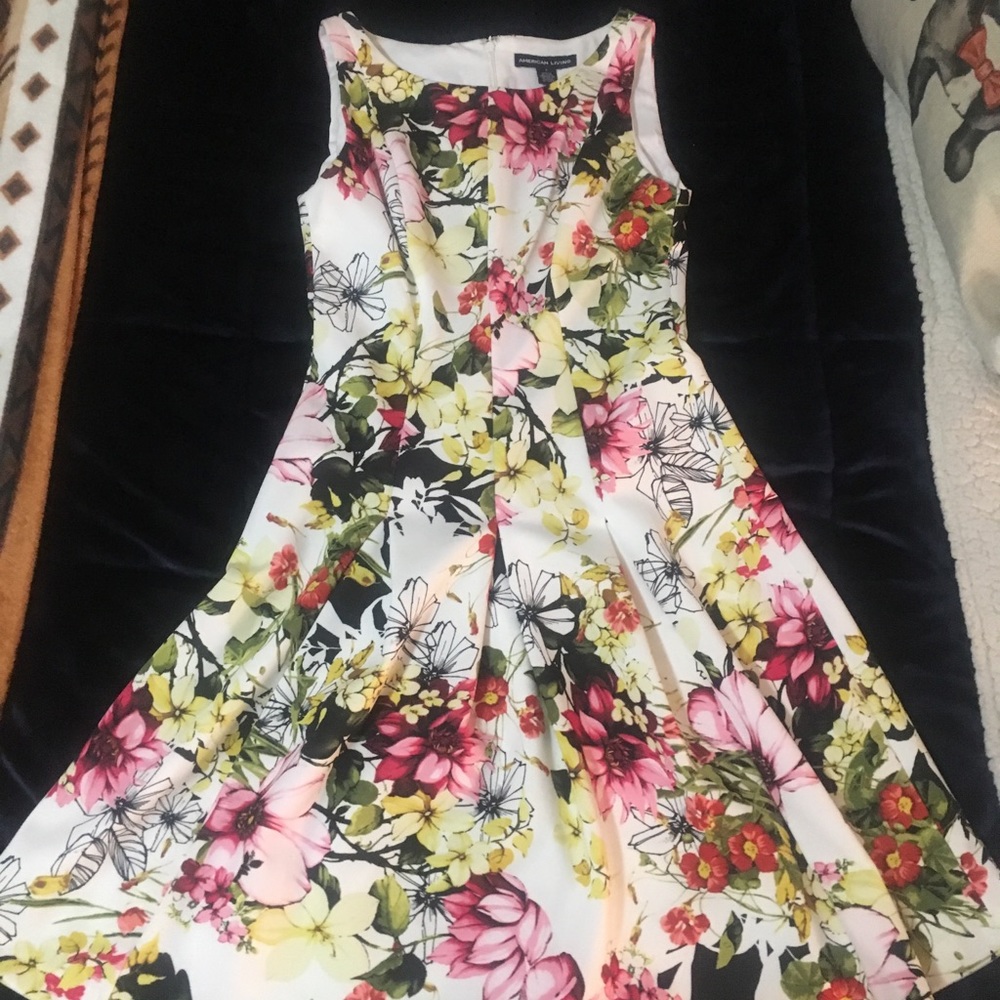 Pleated floral dress